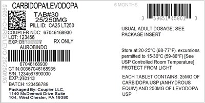 Label (59651 458 01 Carbidopa And Levodopa 25mg 250mg 67046 1689 30)